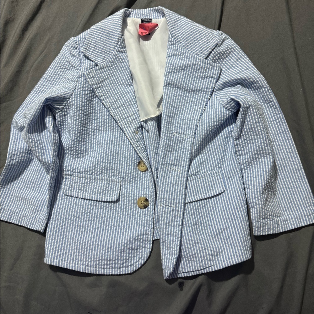 Class Club Blue and White Striped Jacket
